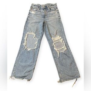 American Eagle Curvy Super High-Rise Baggy Straight Jeans